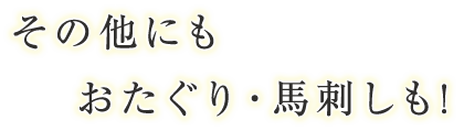 その他にもおたぐり馬刺しも!